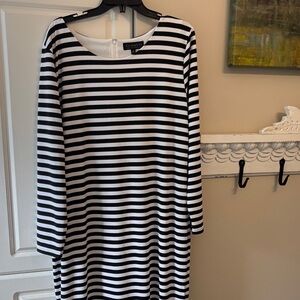 Eloquii maxi striped stretch dress